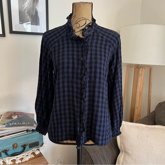Cabi Aberdeen Blue Buffalo
Plaid Button Up Top Blouse Size Small - Picture 2 of 9